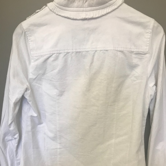 White ruffle button down - Picture 6 of 6